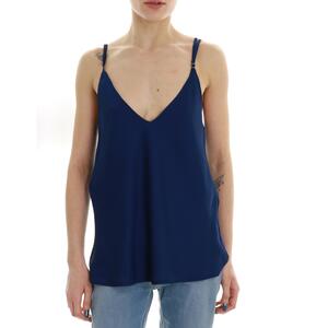 TOP IN RASO BLU